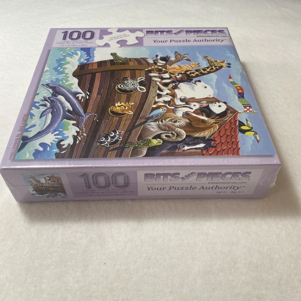 Bits And Pieces Noah's Ark Jigsaw Puzzle 100 Large Piece New Sealed Recycled